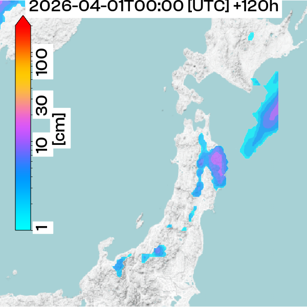 Neuschneemenge +120h