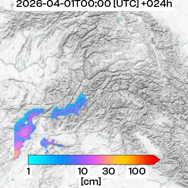 Neuschneemenge +24h