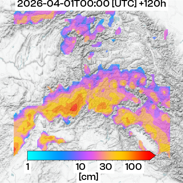 Neuschneemenge +120h