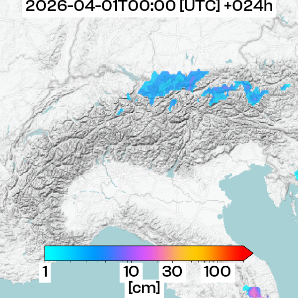 Neuschneemenge +24h