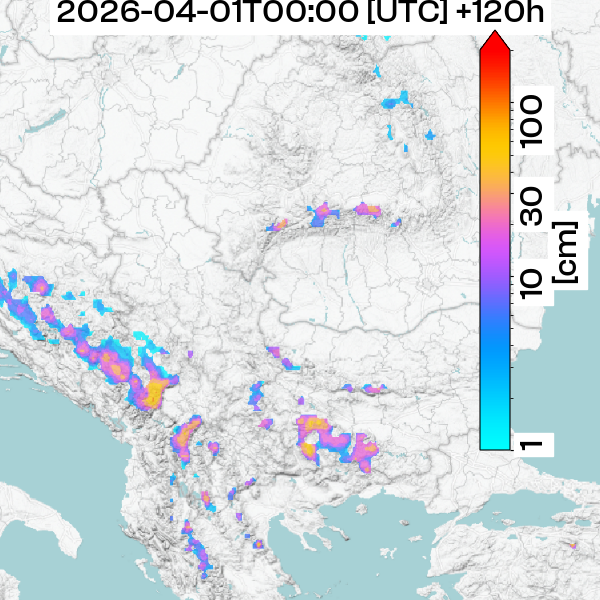 Neuschneemenge +120h
